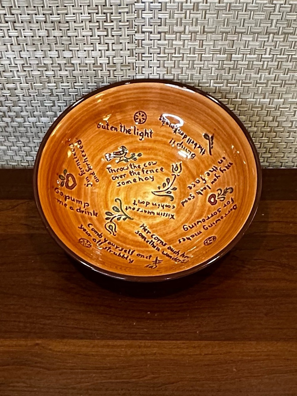 VTG 1950s-60s Pennsbury Pottery Dutch Talk Serving Bowl Mid-Century Pennsylvania